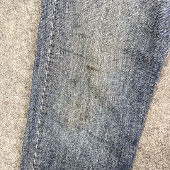 Levi 569 Jeans Men's 34x32 Blue Straight Leg Light Wash Classic Denim Baggy - Picture 4 of 10